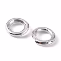 175 Bindningar 5x1mm 100 stk silverpläterad i mässing