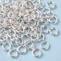 175 Bindningar 5x1mm 100 stk silverpläterad i mässing