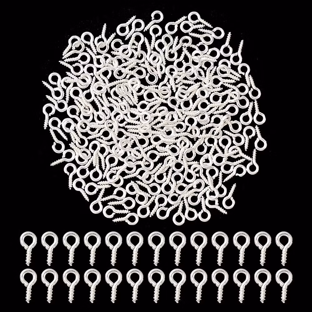 4213 Skruvkrok silverpläterat järn 50-pack