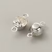 4215 Mellandel länk med Zirkona stenar 9,5x5x4mm, 20-pack