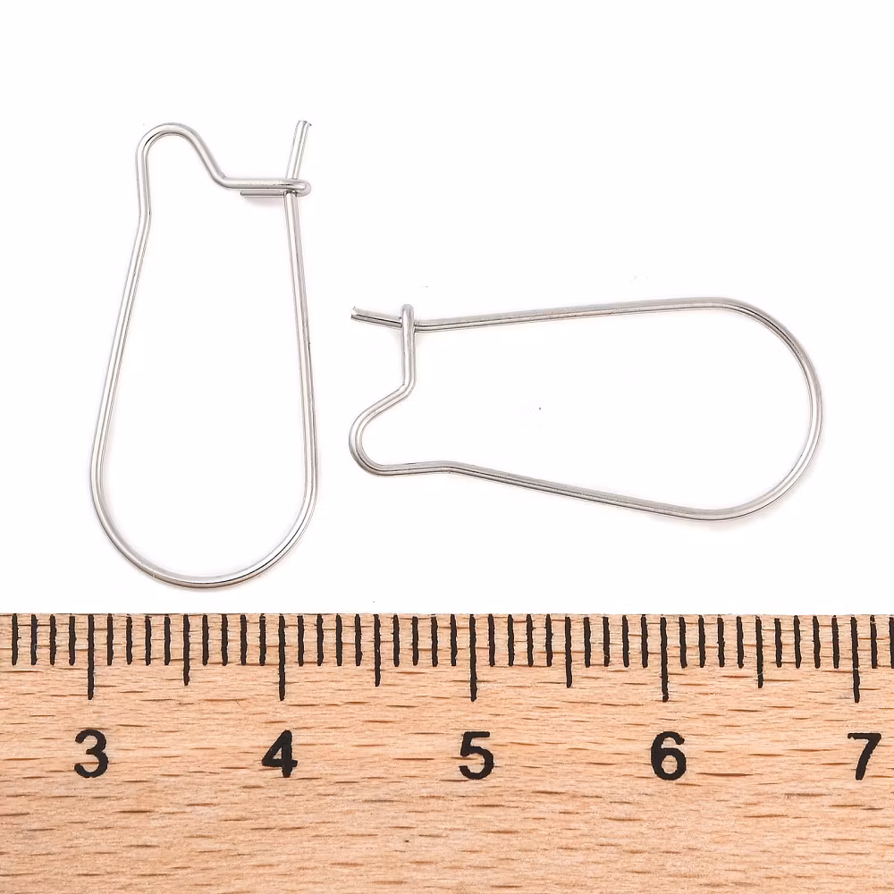 4217 Örhängeskrok kirurgisk stål (316) elefant 25x12mm, 10-par