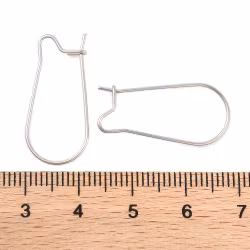 4217 Örhängeskrok kirurgisk stål (316) elefant 25x12mm, 10-par