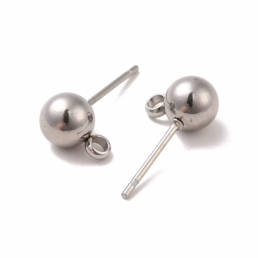 4218 Örhänge med krok, rostfritt stål (304) 17x9x6mm, 10-par