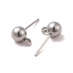 4218 Örhänge med krok, rostfritt stål (304) 17x9x6mm, 10-par