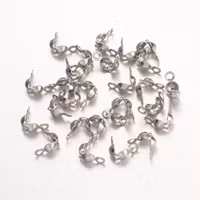 4223 Calotte ändkåpor med krok, kirurgiskt stål (316) 8,5x4mm, 50-pack