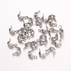 4223 Calotte ändkåpor med krok, kirurgiskt stål (316) 8,5x4mm, 50-pack