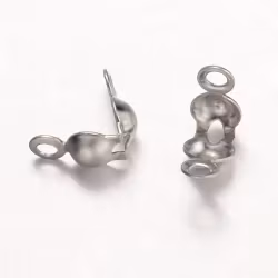 4223 Calotte ändkåpor med krok, kirurgiskt stål (316) 8,5x4mm, 50-pack