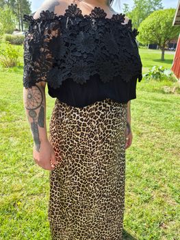 Leopard kjol