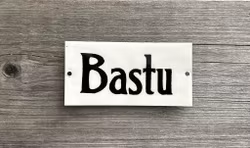 Plåtskylt ”Bastu”