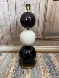 Lampfot multistone 3 svart/vit