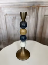 Ljusstake Kronljus Multi Stone Senap 32 cm