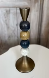 Ljusstake Kronljus Multi Stone Senap 32 cm