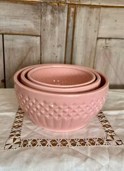 3-pack skålar rosa