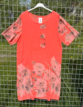 Linneklänning, orange