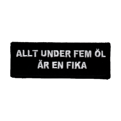 Allt under fem öl är en fika