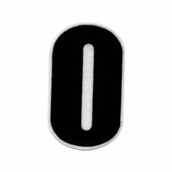 Siffror / Nummer - 10,6 cm - Svart (0-9)
