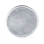 Tomt helbroderat tygmärke - Runt 8 cm - Enkel