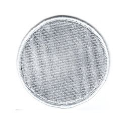 Tomt helbroderat tygmärke - Runt 8 cm - Enkel