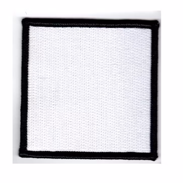 Tomt tygmärke - 7 x 7 cm- Helbroderad - Kvadrat