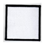 Tomt tygmärke - 7 x 7 cm- Helbroderad - Kvadrat