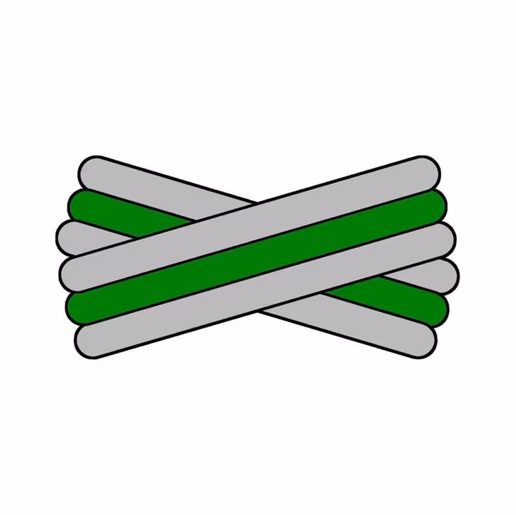 Spegatt (Silver - Kelly Green - Silver)