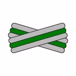 Spegatt (Silver - Kelly Green - Silver)