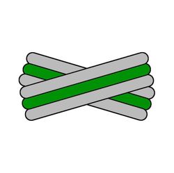 Spegatt (Silver - Kelly Green - Silver)