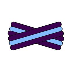 Spegatt (Purple - Light Blue - Purple)