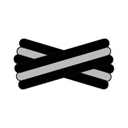 Spegatt (Black - Silver - Black)