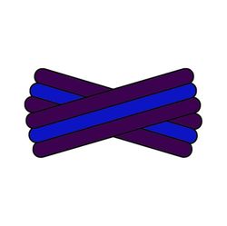 Spegatt (Purple - Royal Blue - Purple)