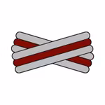 Spegatt (Silver - Maroon - Silver)