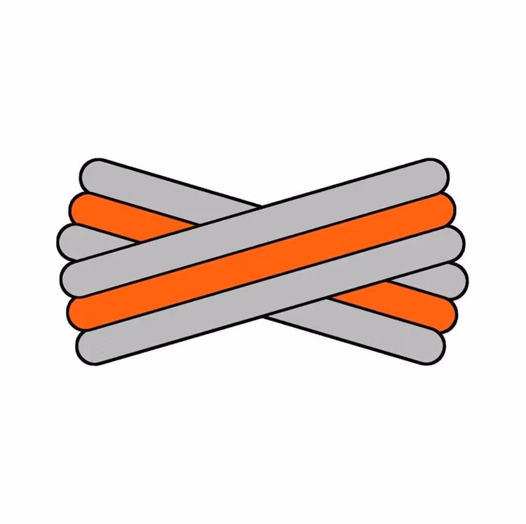 Spegatt (Silver - Orange - Silver)