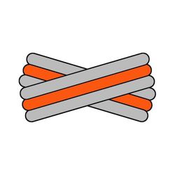Spegatt (Silver - Orange - Silver)