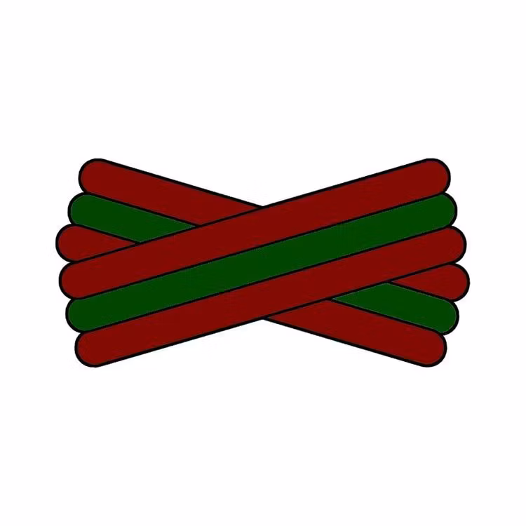 Spegatt (Maroon - Green - Maroon)