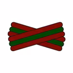 Spegatt (Maroon - Green - Maroon)
