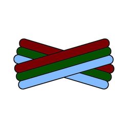 Spegatt (Light Blue - Green - Maroon)