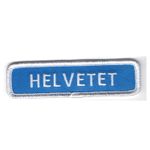 Helvetet vägskylt