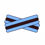 Spegatt (Light Blue - Brown - Light Blue)