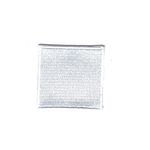 Vitt Tomt tygmärke - Kvadrat 4,4 cm - Enkel