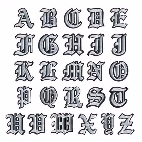 Bokstäver Vita - Old style - 5,2 cm (A-Z)