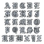 Bokstäver Vita - Old style - 5,2 cm (A-Z)