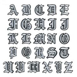 Bokstäver Vita - Old style - 5,2 cm (A-Z)