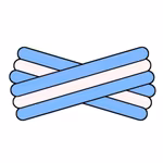 Spegatt (Light Blue - White - Light Blue)