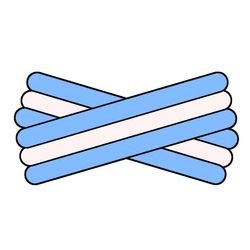 Spegatt (Light Blue - White - Light Blue)