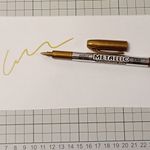 Tuschpenna - Metallic guld/Silver