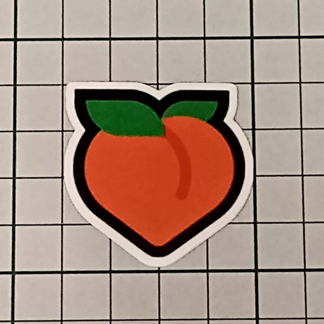Persika emoji - Klistermärke