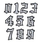 Nummer / siffror - Old style - 5,2 cm - Svart (0-9)