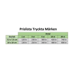 Eget tryckt märke - Kvadrat