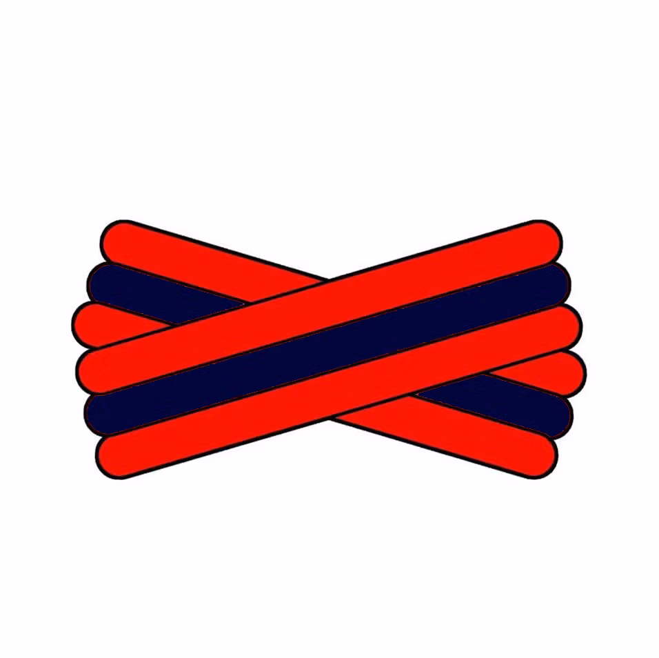 Spegatt (Red - Navy Blue - Red)