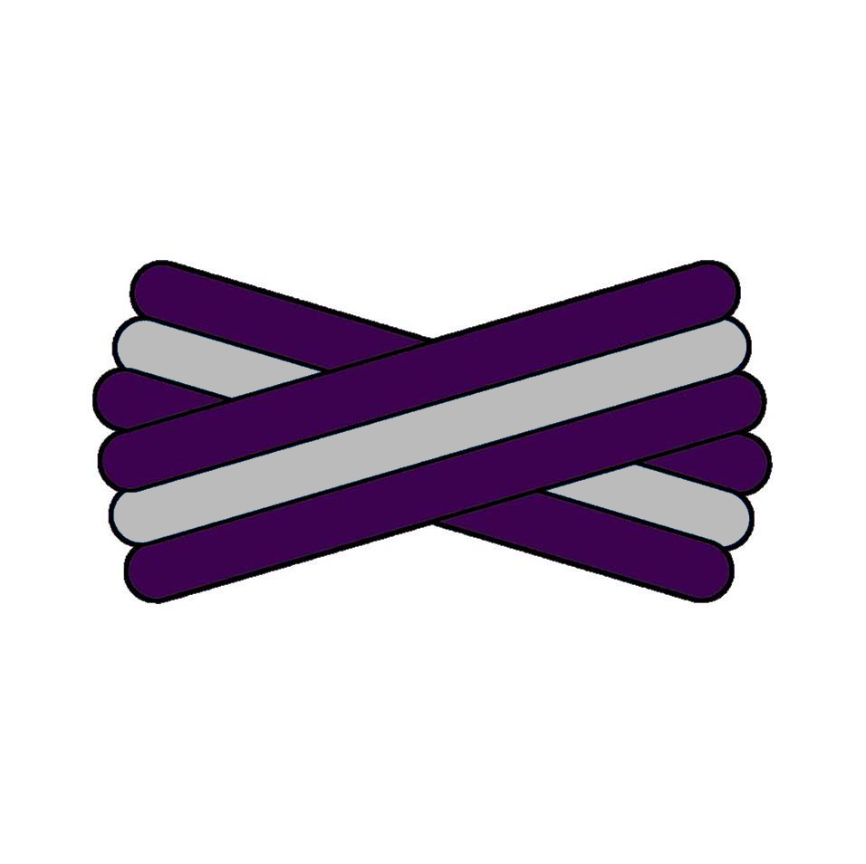 Spegatt (Purple - Silver - Purple)